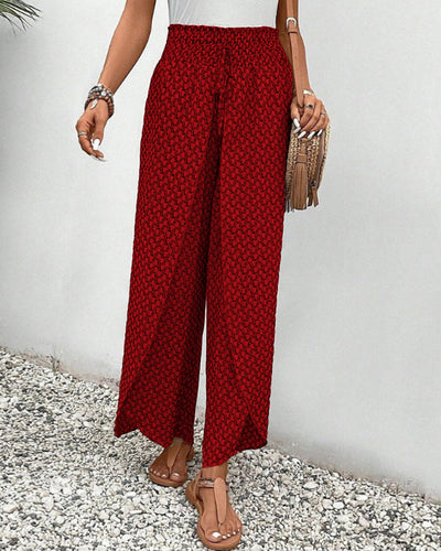 Sommerhose Mit Hoher Taille Für Damen | Geometrischer Druck
