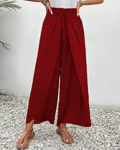 Sommerhose Mit Hoher Taille Für Damen | Geometrischer Druck
