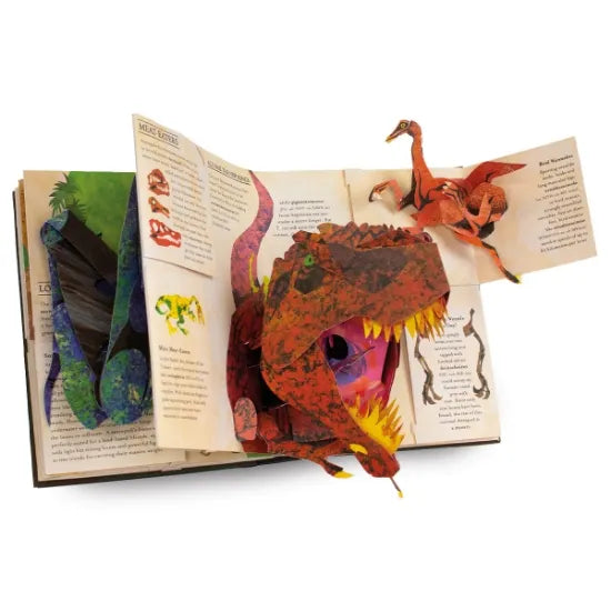 3D Pop-Up-Buch Dinosaurier | Interaktives Kinderbuch | Lehrreiches Abenteuer mit Papierkunst
