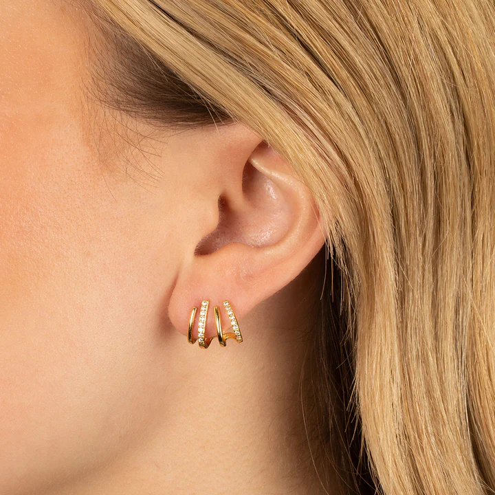 Damen Ohrringe | Leicht & hypoallergen | Elegantes Design mit funkelndem Finish | Vielseitig für Alltag & Abende