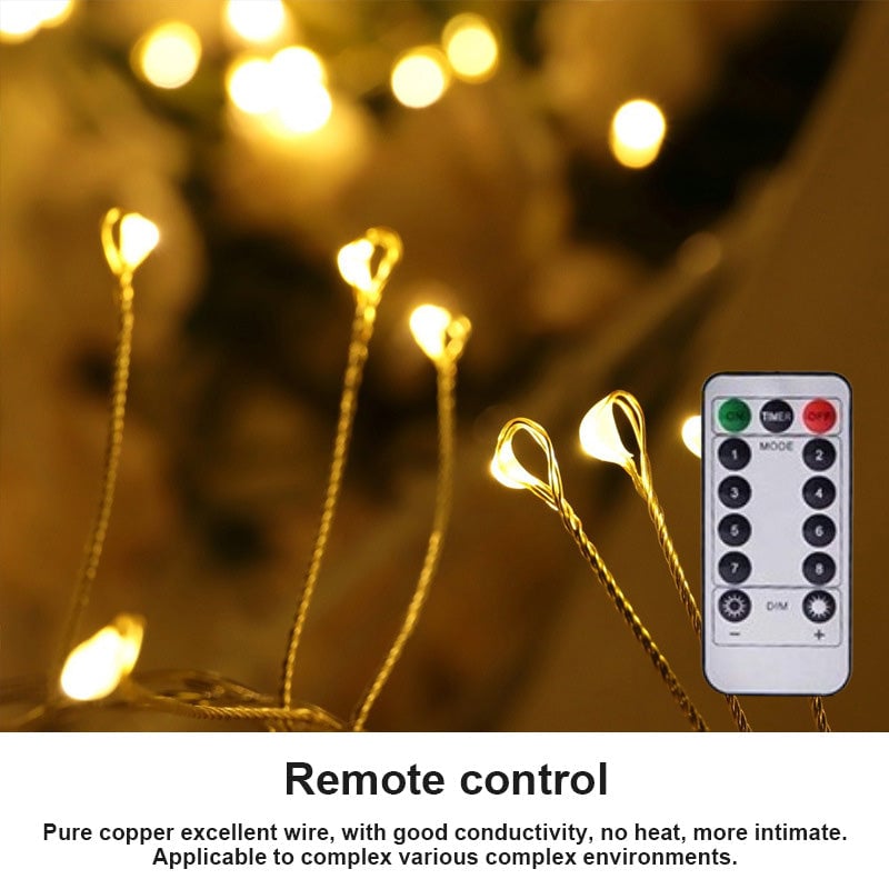 LED Kupferdraht Lichterkette | Flexibel, Formbar & Wasserdicht | Für Innen & Außen