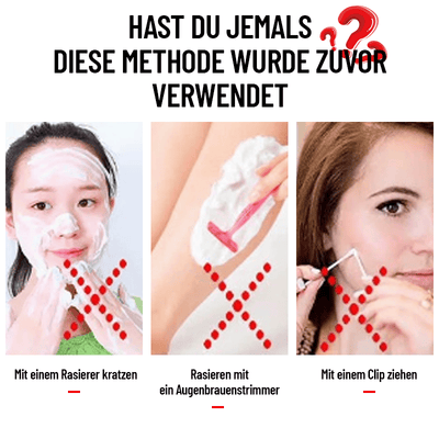 2+2 Gratis | Manueller Gesichtshaarentferner | Schmerzfreie Haarentfernung ohne Batterien | Edelstahl, tragbar & sanft zur Haut