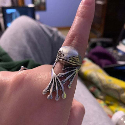 Damen Ring im Vintage-Chic | Katzen Knuckelring im Tiermotiv | Modischer Unisex Schmuck aus Zinklegierung | Party & Alltag