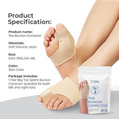 Hallux Valgus Korrektor | Orthopädische Zehenschiene | Weiches Gel & Elastik