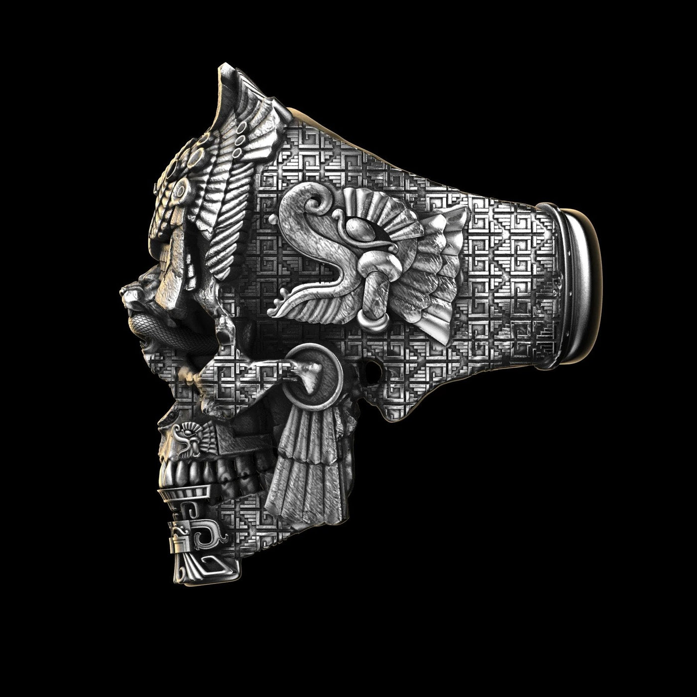 Herren Ring | Totenkopf Design | Handgefertigt aus 925 Sterling Silber