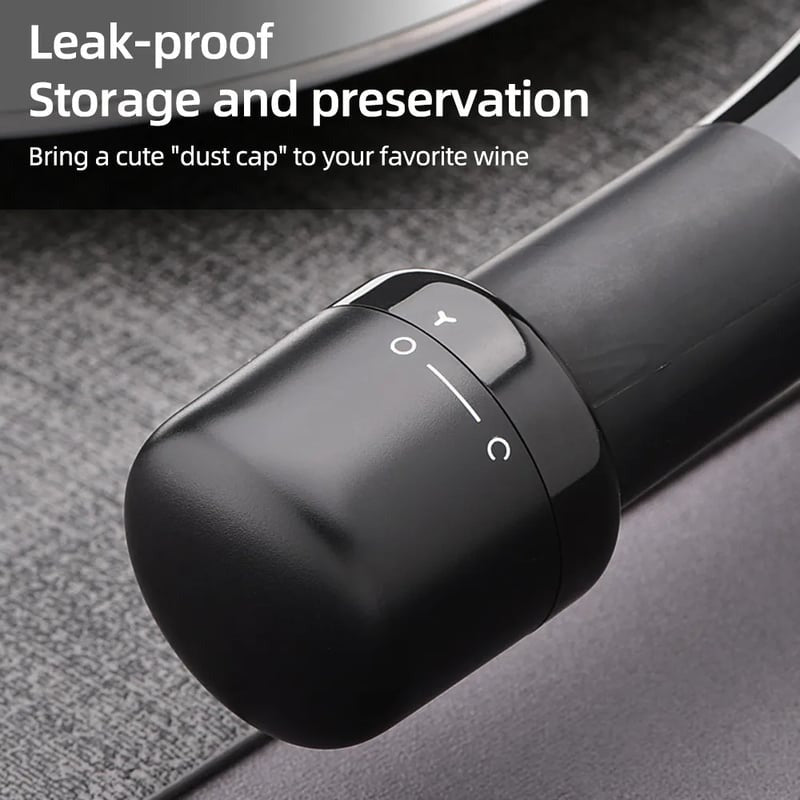 Champagner- & Weinflaschenverschluss | Luftdicht & Wiederverwendbar | Drehverschluss aus ABS & Silikon