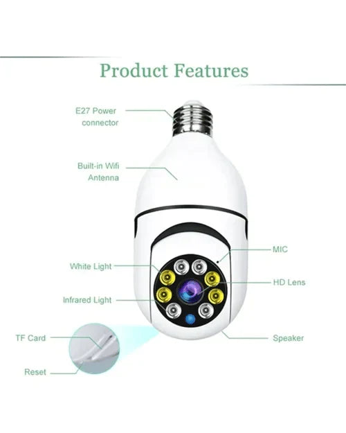 GuardView™ - Draadloze Wifi Lichtbol Camera Beveiligingscamera