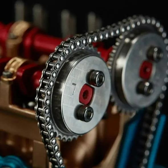 Auto Motor Modell Bausatz | 8-Zylinder | Sammlerstück aus Massivharz | Lern- & Dekoobjekt