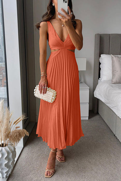 Elegantes Plissee Abendkleid Für Damen | Midi