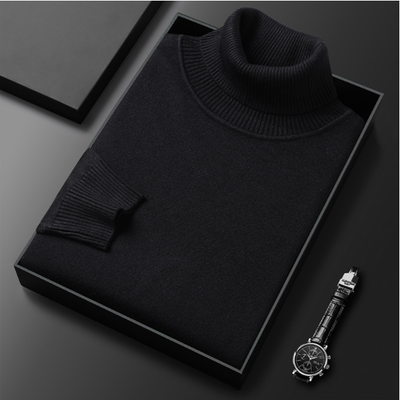 Herren Rollkragenpullover | Premium Kaschmir-Mix | Einfarbig | Weich & Warm