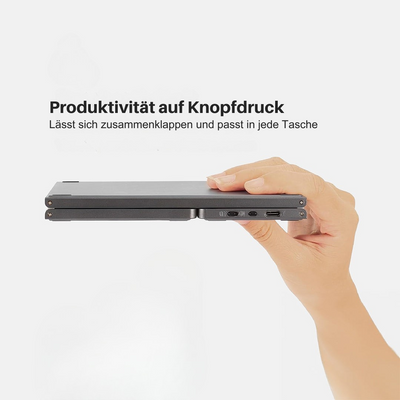Mini Bluetooth Tastatur faltbar | Kompakt & Leicht mit Touchpad | 20h Akku | Für Windows, Mac, Android & iOS