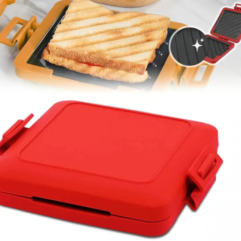 Mikrowellen Sandwich-Maker | Knusprige Toasts in Minuten | Antihaft & Spülmaschinenfest | 260°C Heatwave Technologie