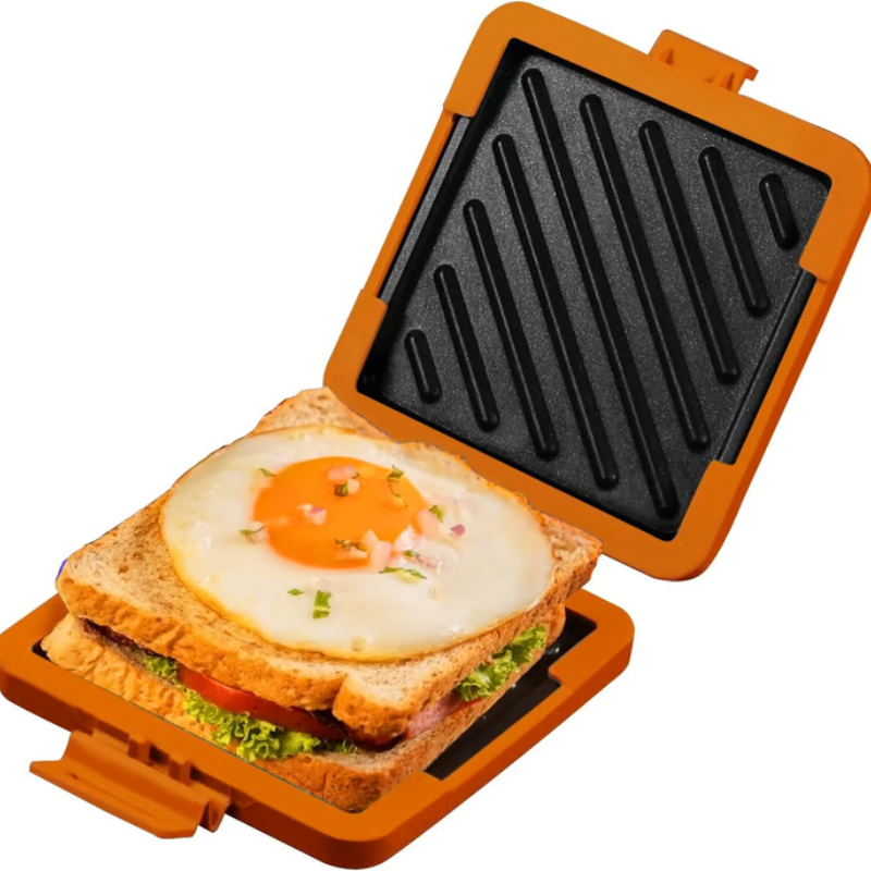 Mikrowellen Sandwich-Maker | Knusprige Toasts in Minuten | Antihaft & Spülmaschinenfest | 260°C Heatwave Technologie