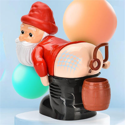 Weihnachts Seifenblasenmaschine | Santa Design | Mit Licht & Musik | Lustige Weihnachtsdeko