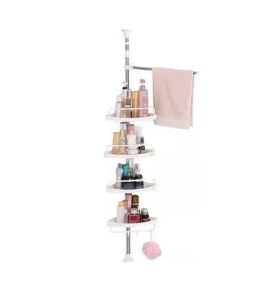 Eckregal Bad | Verstellbarer Duschorganizer aus Edelstahl | 4 Ebenen | Rostfrei & Werkzeugfrei