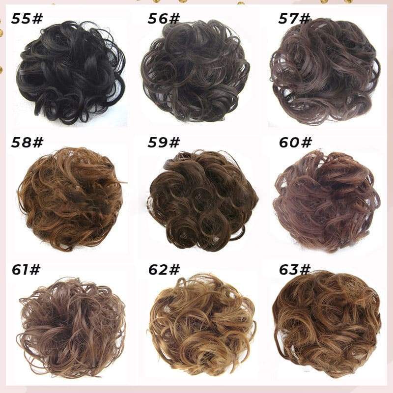 Haar Dutt Gummi | Messy Bun Erweiterung | Natürliches Aussehen | 74 Farben