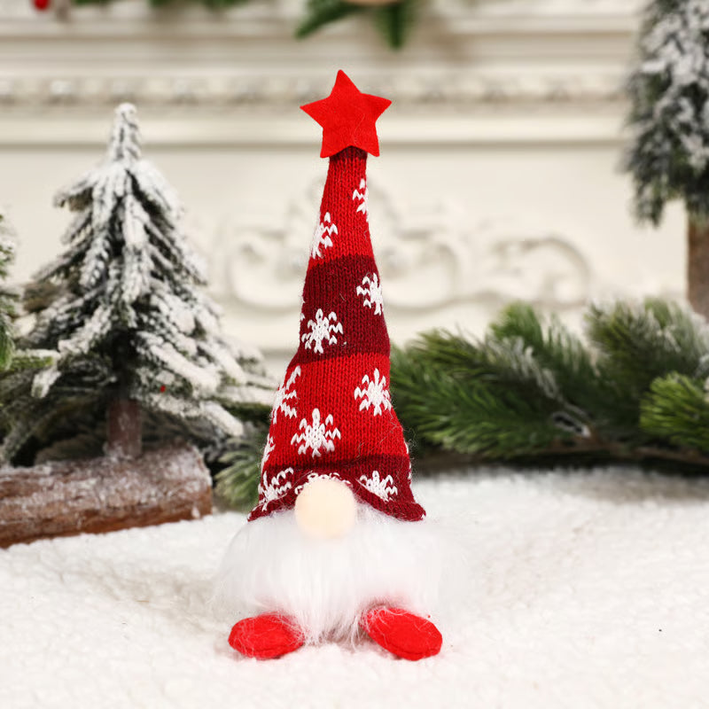 Weihnachtswichtel mit LED Licht | Handgefertigte Dekofigur | Nordisches Design