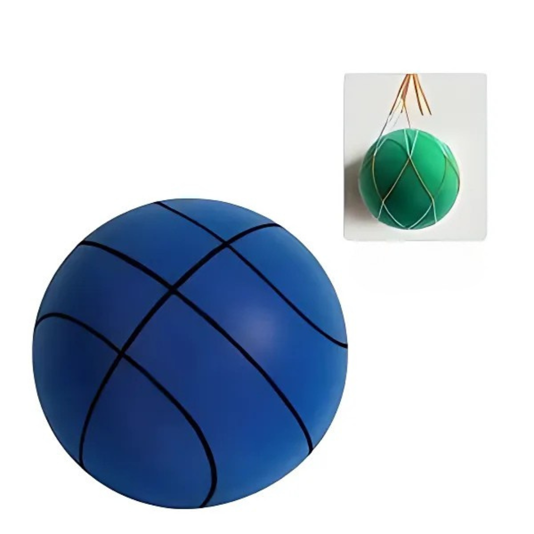 Weich & Leise Basketball | PU-Schaum Indoor-Ball | Geräuscharm, Möbelfreundlich & Federnd | inkl. Netztasche