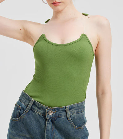 Damen Bandeau Top | Schulterfrei | Geripptes Baumwoll-Design | Figurbetont & Atmungsaktiv