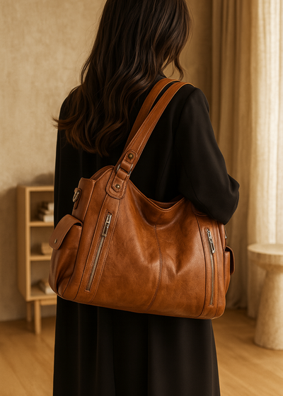 Damen Handtasche | Geräumig & Elegant | Hochwertiges Veganes Lederimitat | Alltag & Business