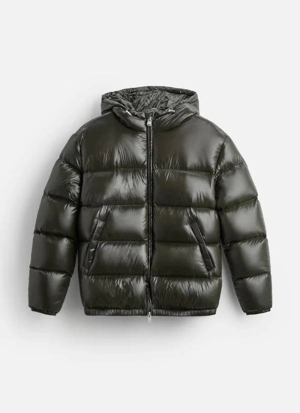Damen Daunen Pufferjacke | Warm & Leicht | Mit Kapuze & Hohem Kragen | 80% Entendaunenfüllung