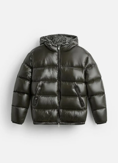 Damen Daunen Pufferjacke | Warm & Leicht | Mit Kapuze & Hohem Kragen | 80% Entendaunenfüllung