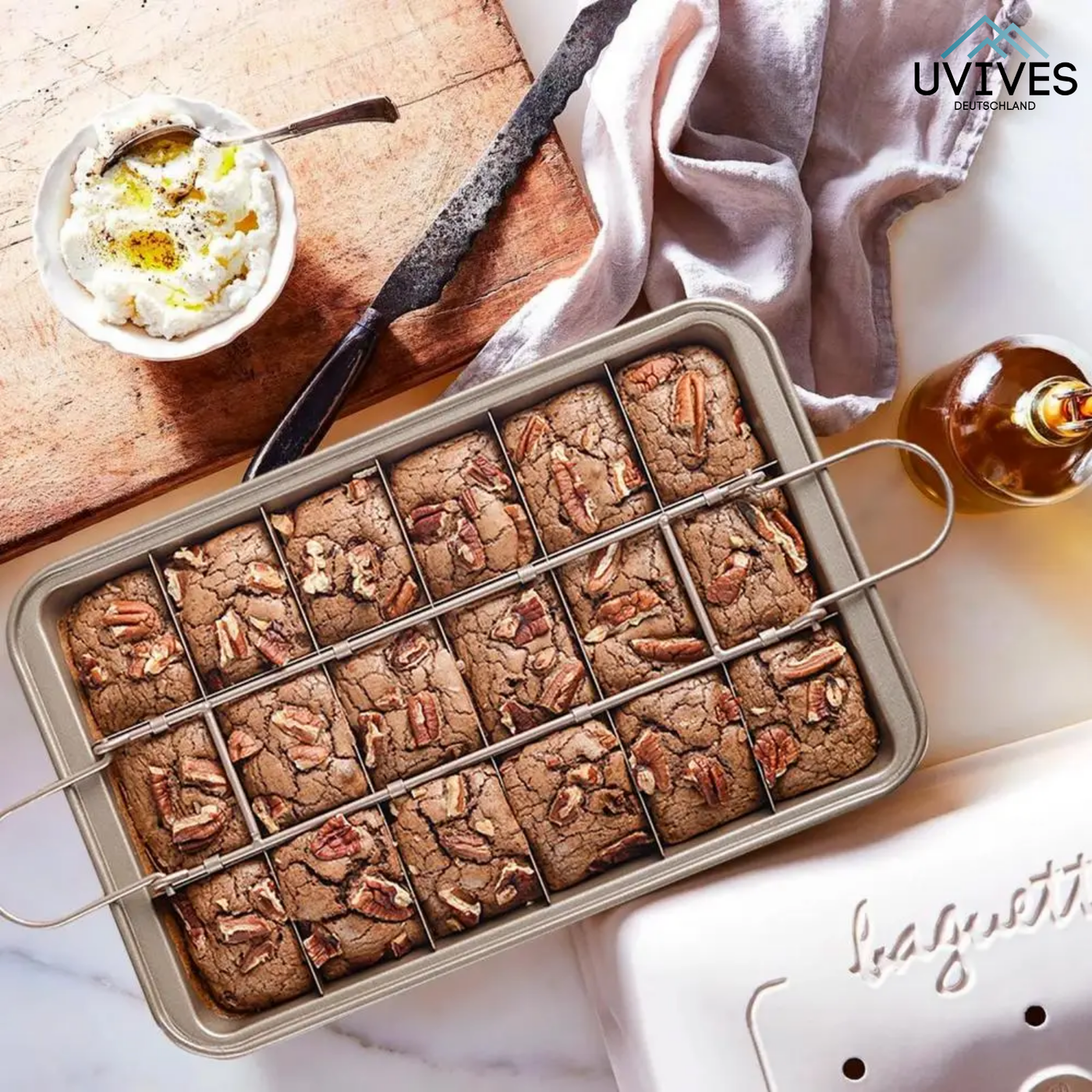 Backform mit Trennwand | 18 Stücke | Antihaftbeschichtet & Spülmaschinenfest