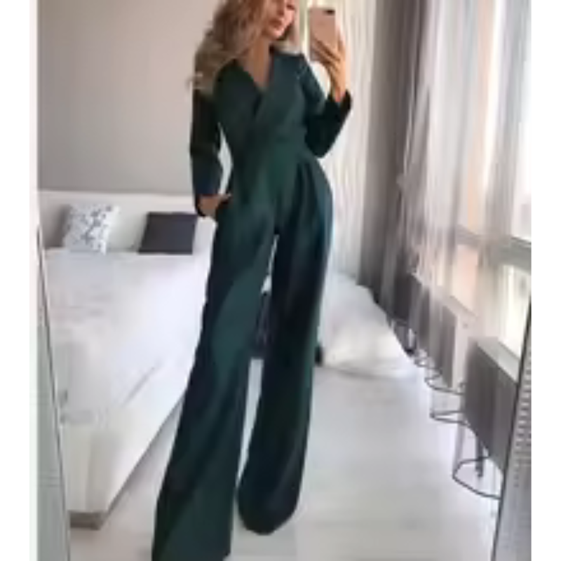Formeller Wickel Jumpsuit Für Damen | Arbeiten