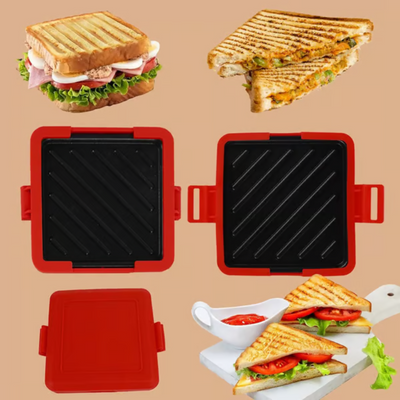 Mikrowellen Sandwich-Maker | Knusprige Toasts in Minuten | Antihaft & Spülmaschinenfest | 260°C Heatwave Technologie