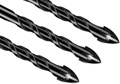 Bohrer Set | 7-teilig | Hartmetall | 4-Schneiden Kreuzdesign | Universell kompatibel