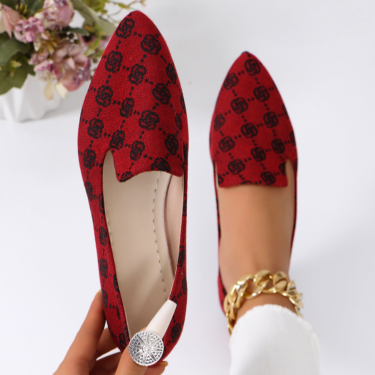 RoseaWalk™ – Elegante Canvas Loafers mit Spitze für Damen