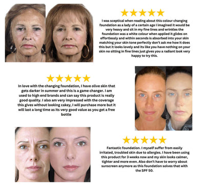 2+2 Gratis | Make-up-Grundierung | Selbstanpassendes Make-up | Biomimic Technologie | SPF 50 & 12h Halt