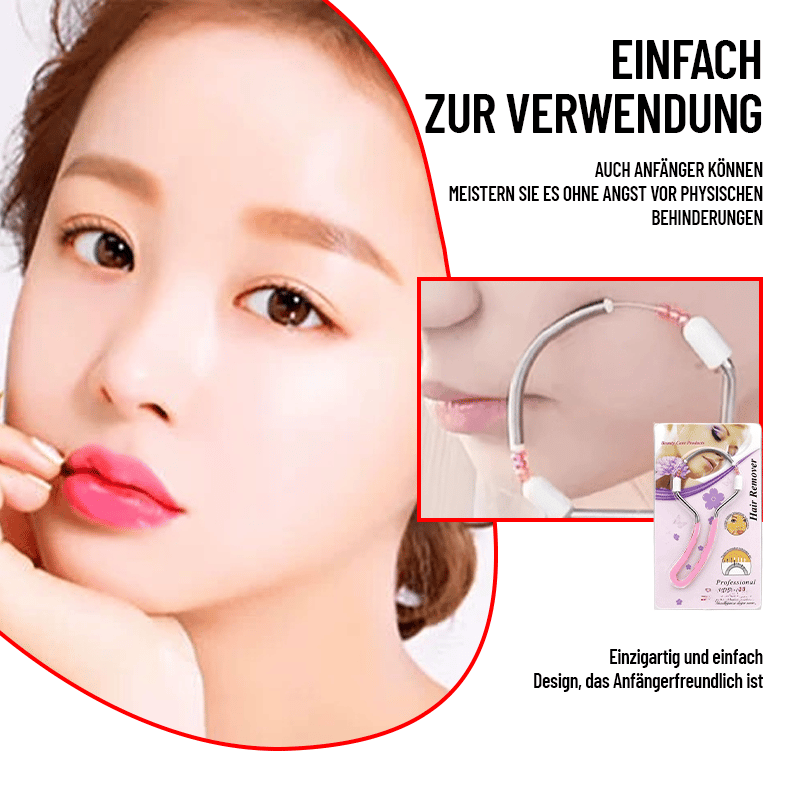 2+2 Gratis | Manueller Gesichtshaarentferner | Schmerzfreie Haarentfernung ohne Batterien | Edelstahl, tragbar & sanft zur Haut