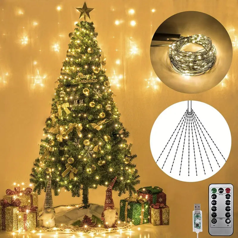 LED Lichterkette | Flexibler Kupferdraht | Warmweiß | IP65 Wasserdicht | USB-Betrieb