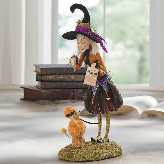 Halloween-Figurine | Handgemachte Hexendekoration | Harz