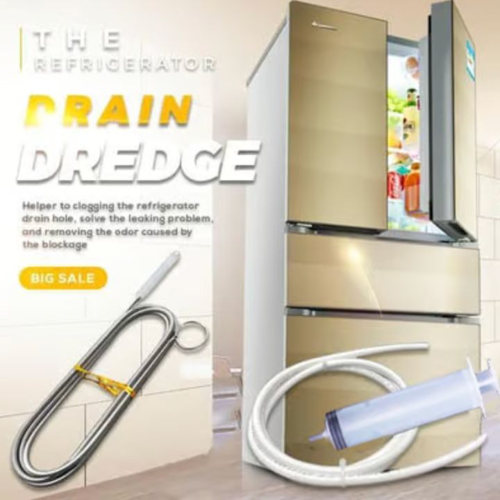 Reinigungsset Kühlschrank & Abfluss | Flexible Bürste & Sprühflasche | Hygienische Tiefenreinigung