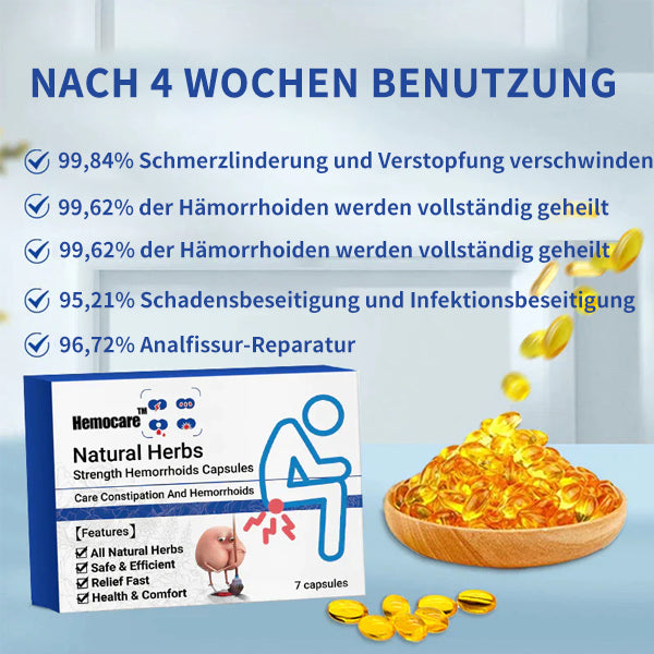 (Nur heute 50% Rabatt) HemorrAway™ Hämorrhoiden-Kapseln aus pflanzlicher Stärke