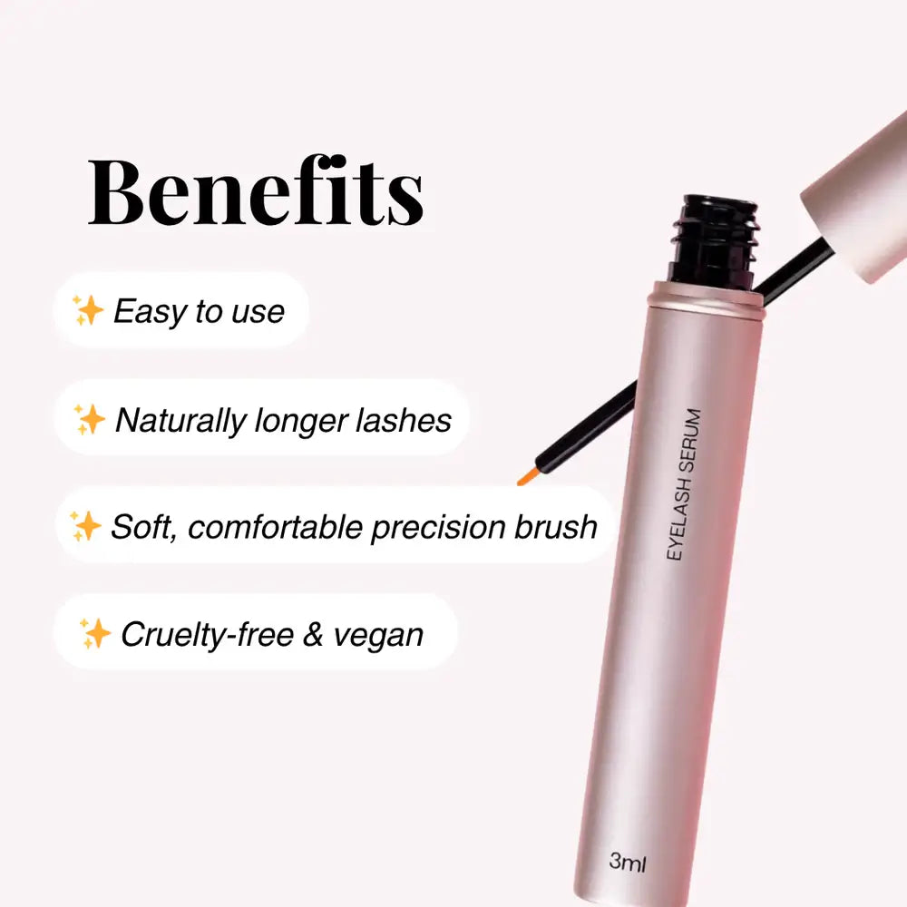 2+2 Gratis | Wimpernserum | Natürliches Wimpernwachstum | Längere & dichtere Wimpern ohne Extensions