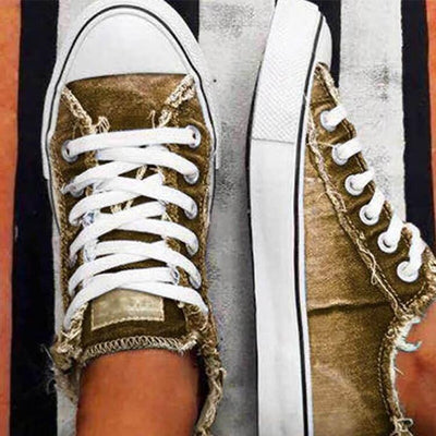 FloraWalk™ – Leinwand-Schnürsneaker mit Blumenmuster