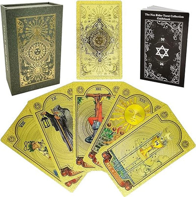 Tarotkarten Set | 78 Karten mit Anleitung | Goldprägung & Premium-Box