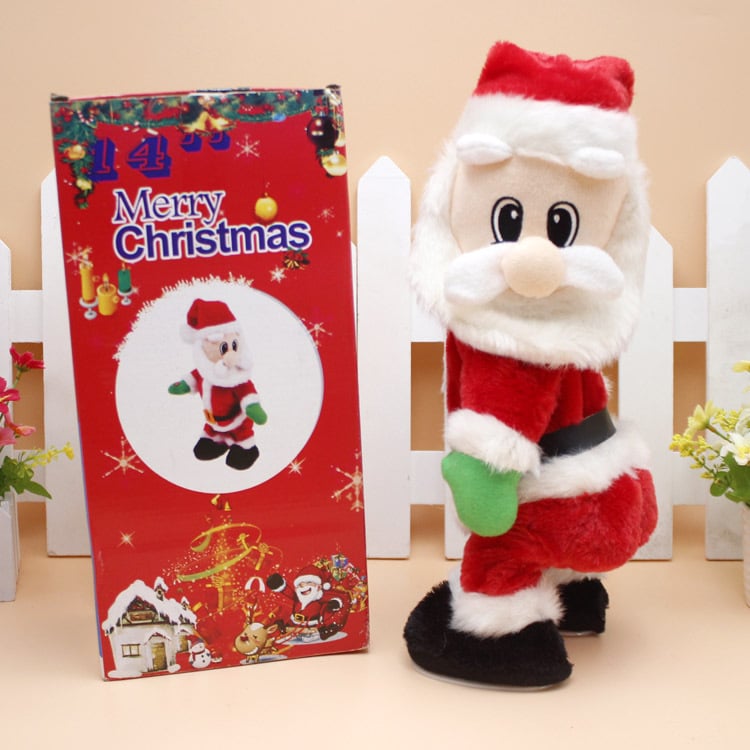 Tanzender & Singender Weihnachtsmann | Bewegliche Santa Figur mit Musik | Lustige Weihnachtsdekoration & Geschenkidee