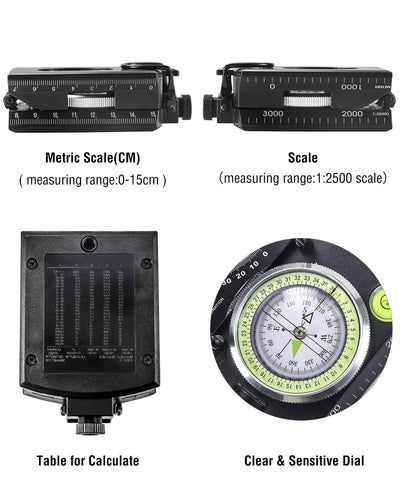 Militär Kompass mit Klinometer | Wasserdicht | Outdoor Navigation & Orientierung