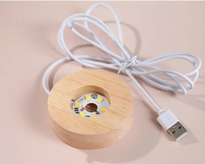 3D Kristallkugel Sonnensystem | Lasergravur | Optional mit LED-Lichtbasis & Geschenkbox