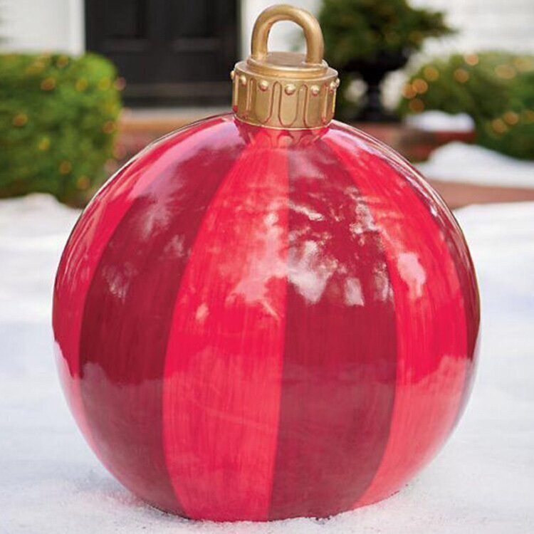 Weihnachts Deko Kugeln aufblasbar | PVC Outdoor Kugeln | Wetterfest & Wiederverwendbar | Verschiedene Designs
