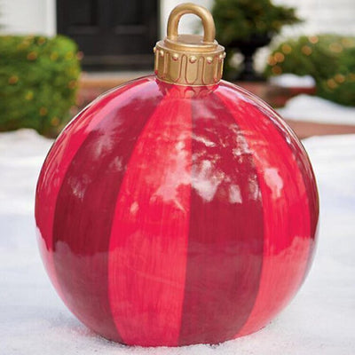 Weihnachts Deko Kugeln aufblasbar | PVC Outdoor Kugeln | Wetterfest & Wiederverwendbar | Verschiedene Designs
