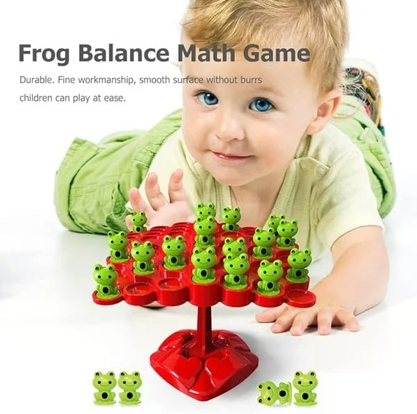 Gleichgewicht Frosch Spiel | Montessori Gleichgewichtsspiel | Lernspiel für Kinder & Erwachsene | Fördert Konzentration & Motorik