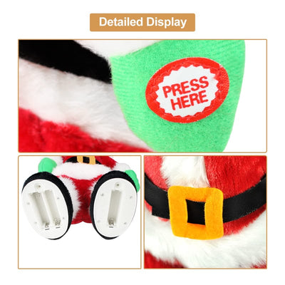 Tanzender & Singender Weihnachtsmann | Bewegliche Santa Figur mit Musik | Lustige Weihnachtsdekoration & Geschenkidee