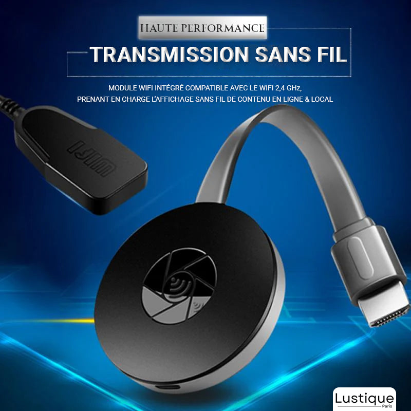 HDMI WiFi Projektor | Tragbarer Screen Mirroring Adapter | 1080P Full HD | Für iOS, Android & Windows