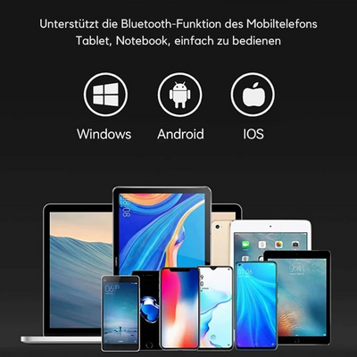 Mini Bluetooth Tastatur faltbar | Kompakt & Leicht mit Touchpad | 20h Akku | Für Windows, Mac, Android & iOS