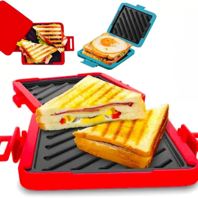 Mikrowellen Sandwich-Maker | Knusprige Toasts in Minuten | Antihaft & Spülmaschinenfest | 260°C Heatwave Technologie